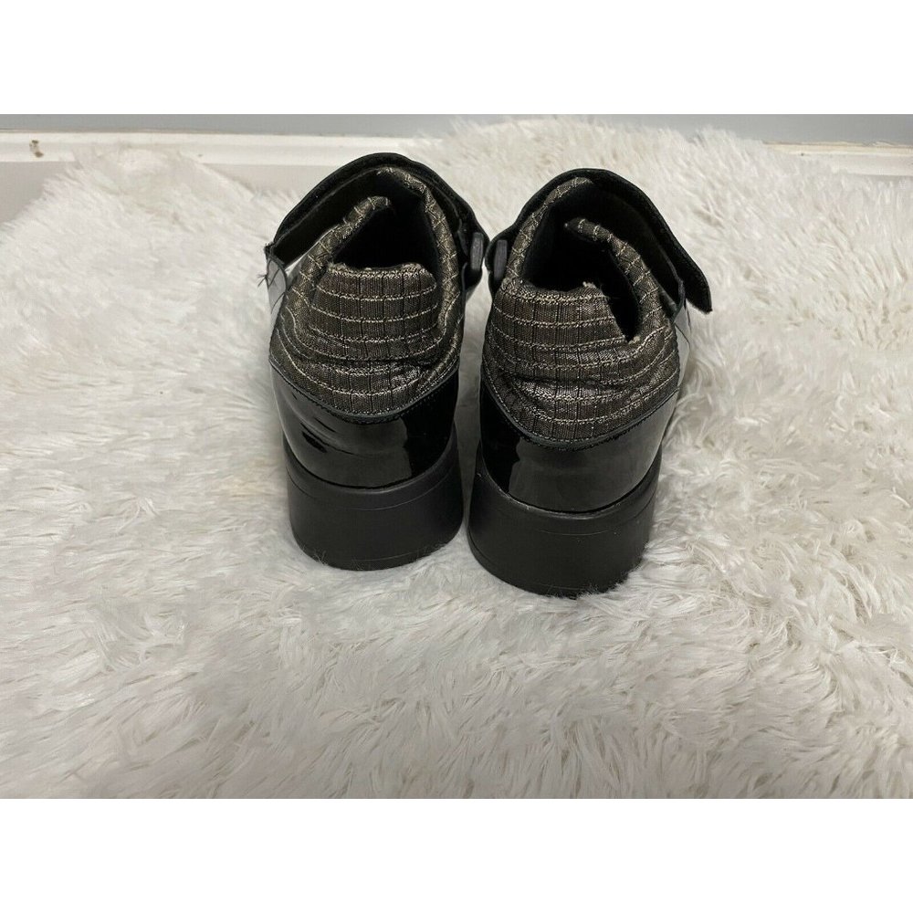 Free People Womens Loafers Metallic Black Patent Strap Platform 36 - Picture 3 of 7